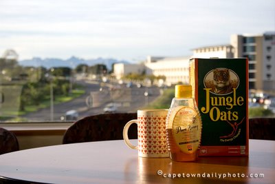 Breakfast of Jungle Oats, milk and honey to lower cholesterol