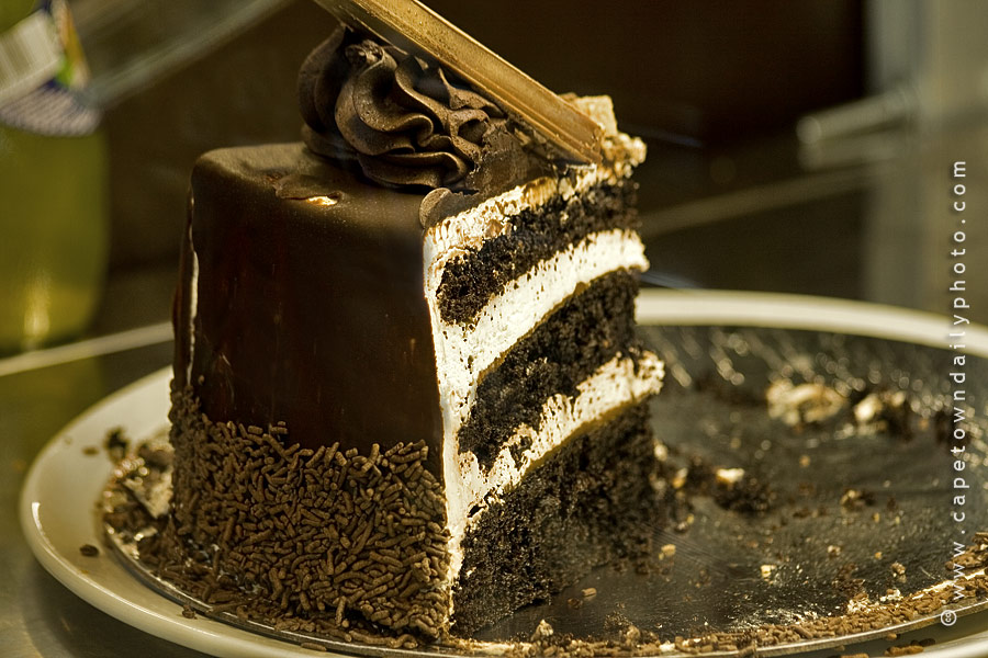 This slice of cake would normally cost between 16 ZAR and 20 ZAR,