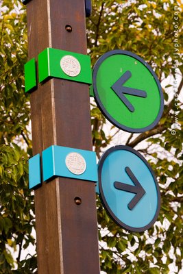 Green Arrow Blue Arrow Signs