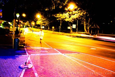 Street intersection at night