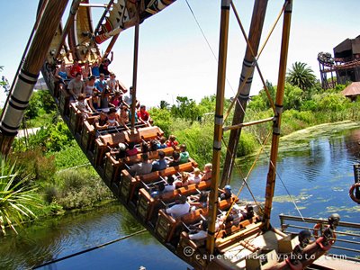 People rocking on Ratanga Junction's boat