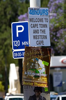 Lamp post with signs