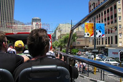 Topless bus tour