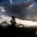 Cloudy skies at sunrise
