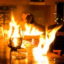 Bar on fire