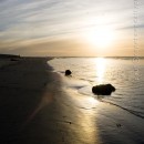 Sea, sand and a setting sun