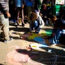Chalk on the ground