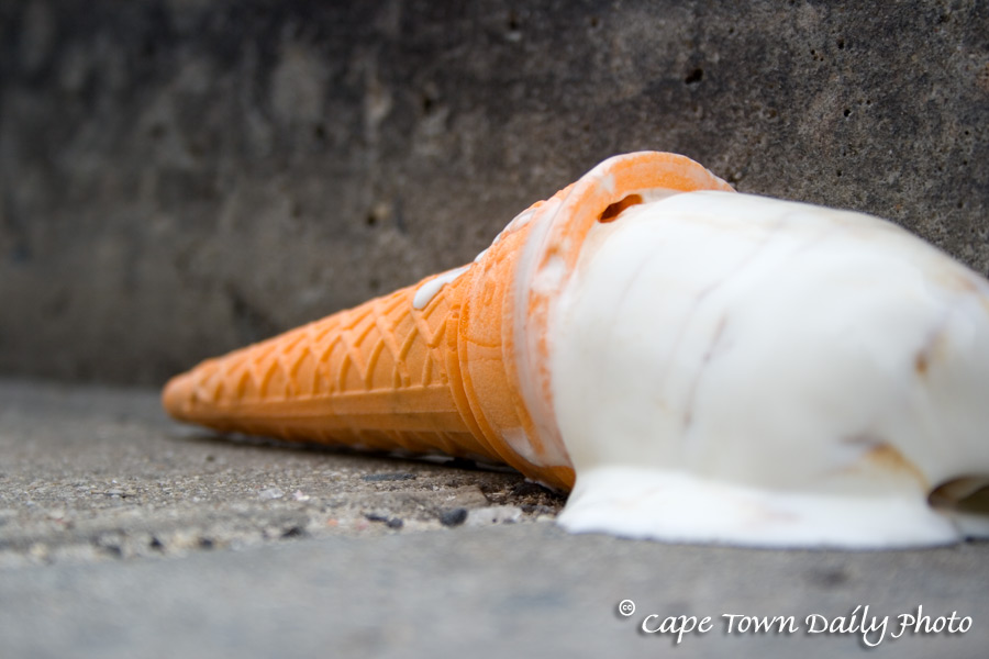 A sad and lonely cone