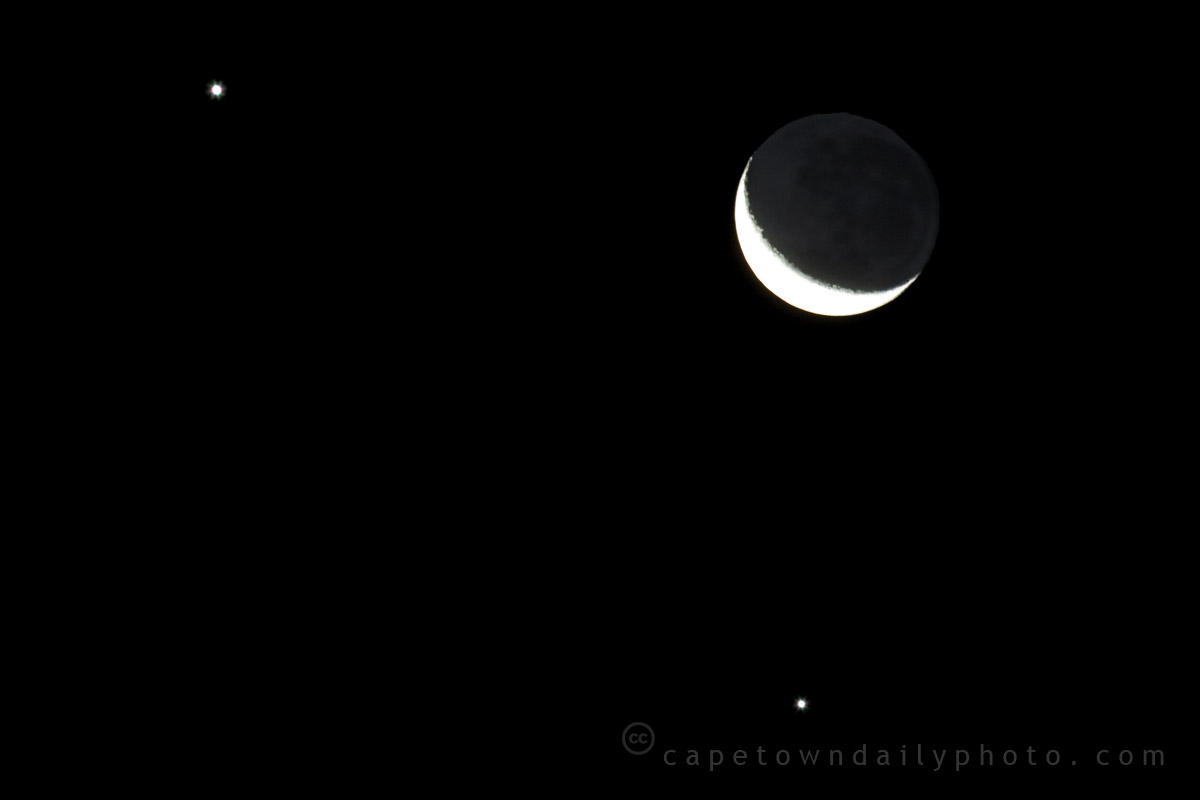 Venus, Jupiter and the Moon