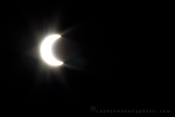 Partial solar eclipse from Cape Town