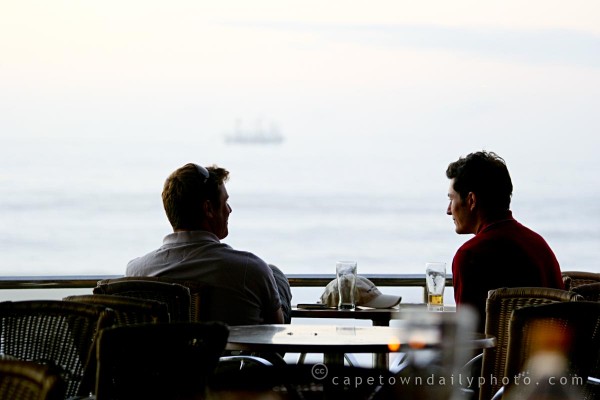 Overlooking the ocean