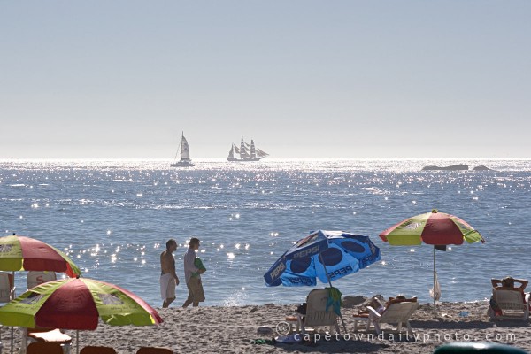 Beach weather and sailing ships