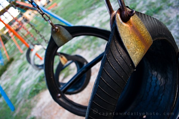 Play park tyre swings