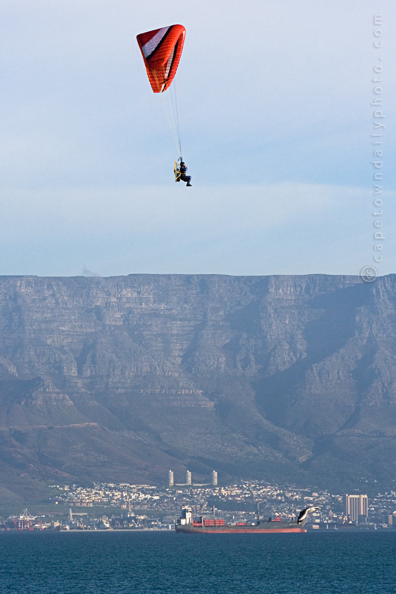 Paragliding over Table Bay