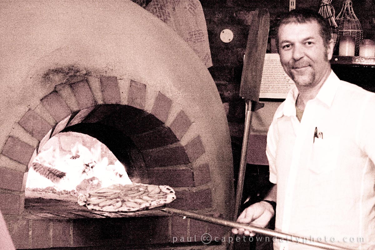 Massimo making pizza