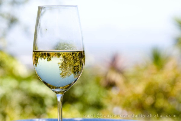 Refraction in a wine glass