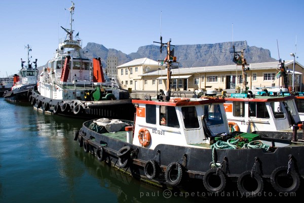 Tug boats in the Table Bay harbour