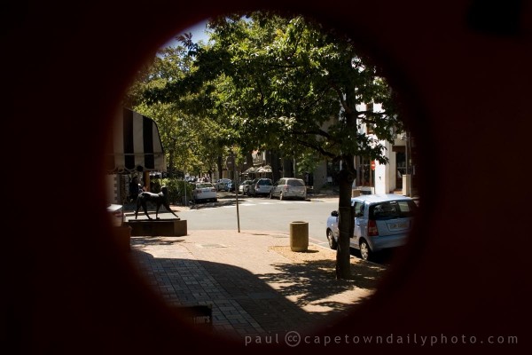 Peering through a hole