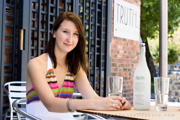 Drinking water at Truth Coffeecult