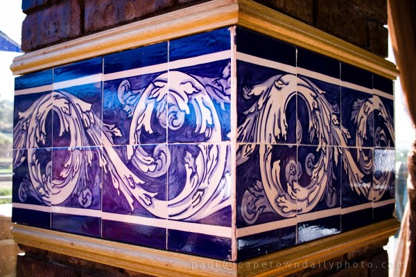 Blue tiles and pillars