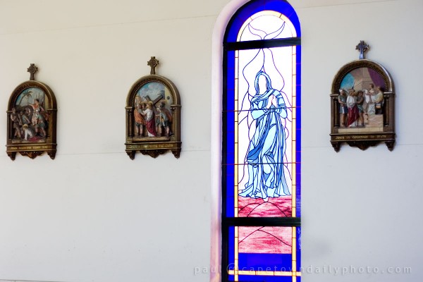 A stained glass window