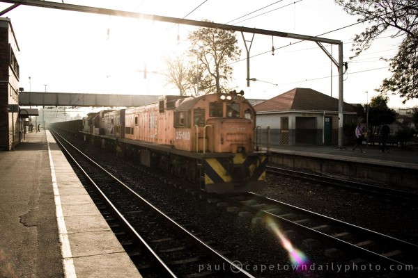 A diesel goods train