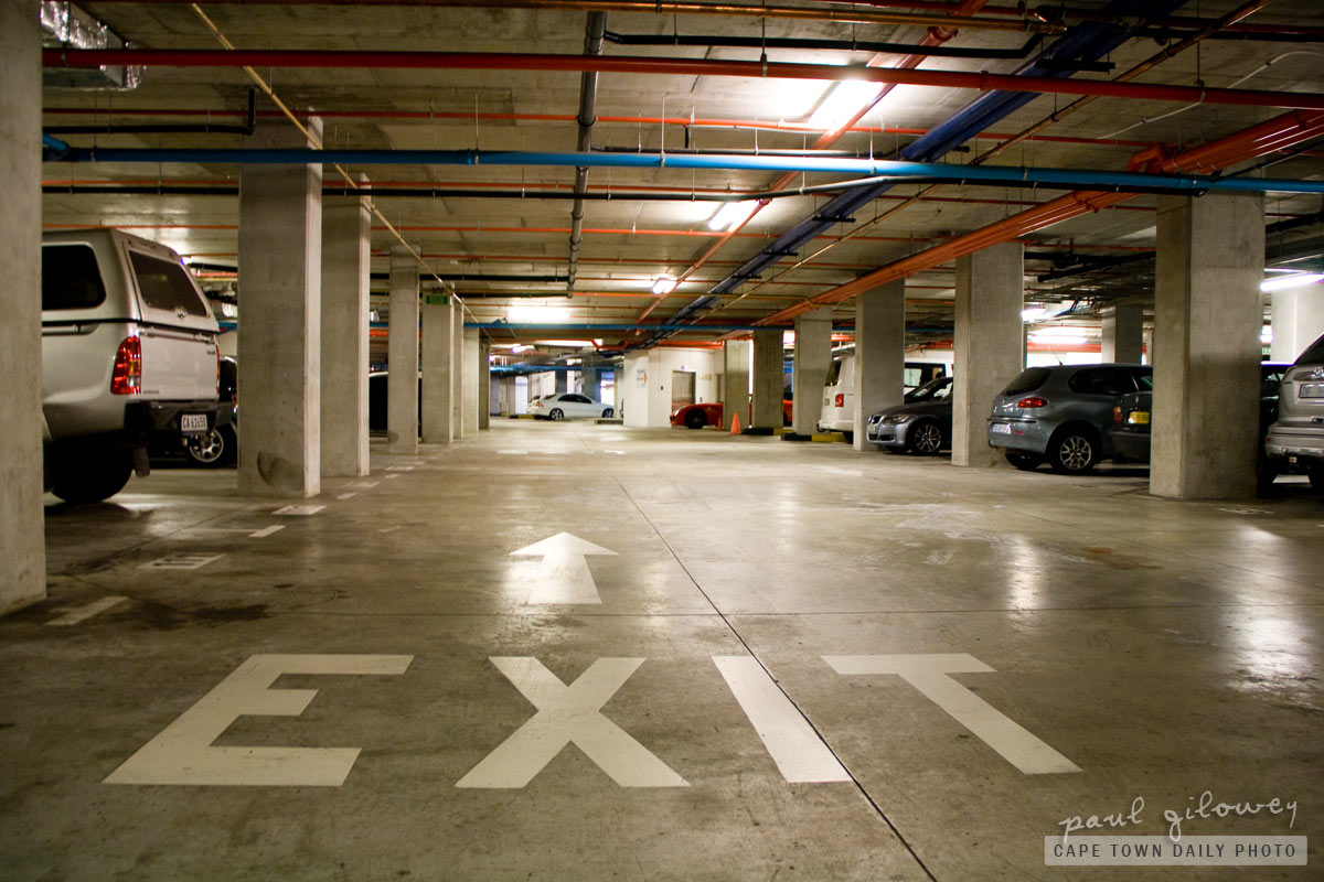 Underground parking garage exit