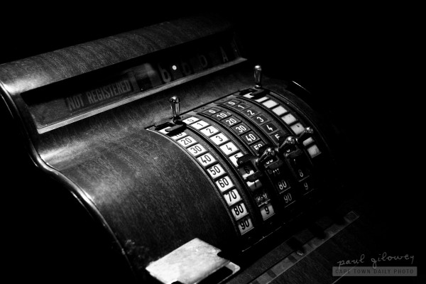 An old cash register