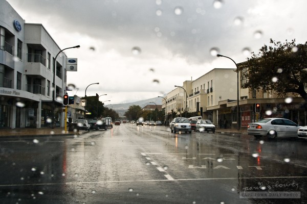 Slippery wet streets