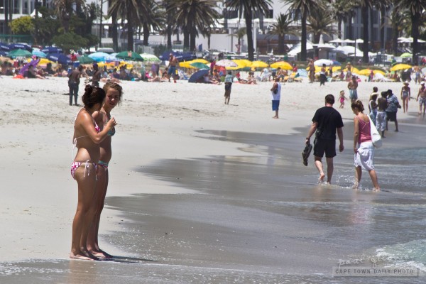 Girl-friends at the beach