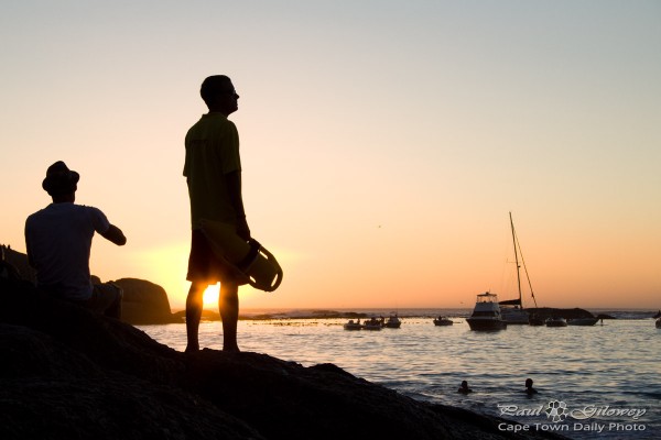 Lifeguard stands watch