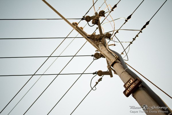Telephone poles - far too many wires