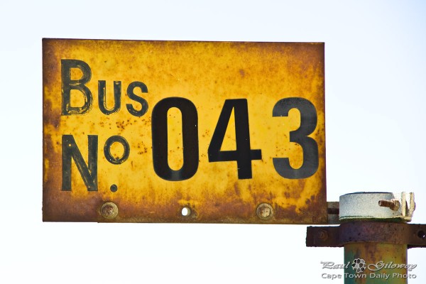 Mouille Point bus sign, number 043