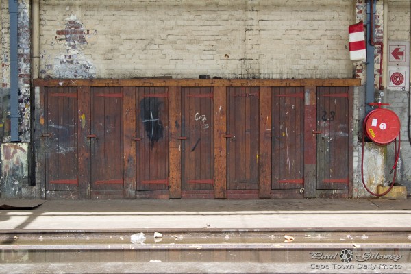 Old wooden lockers