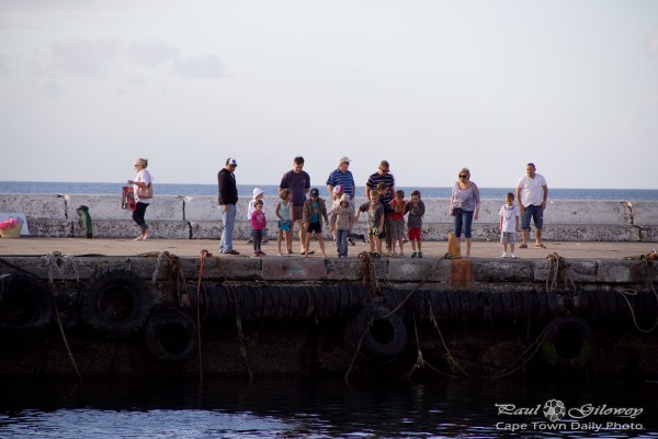 Along the harbour pier