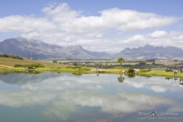 Stellenbosch mountains from Asara