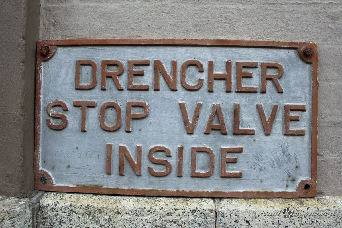 Drencher stop valve inside