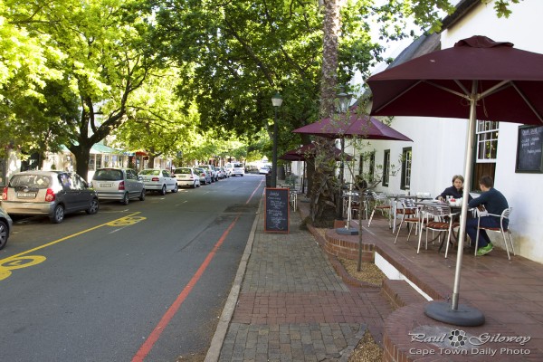 The leafy Andringa Road in Stellenbosch