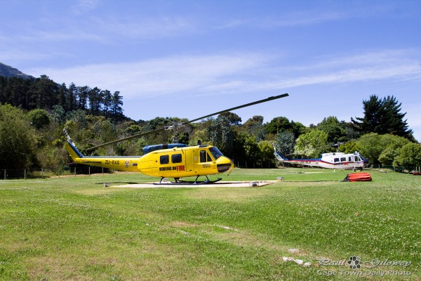 Helicopters at Working on Fire's Newlands base