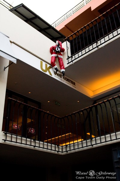 Abseiling Santa