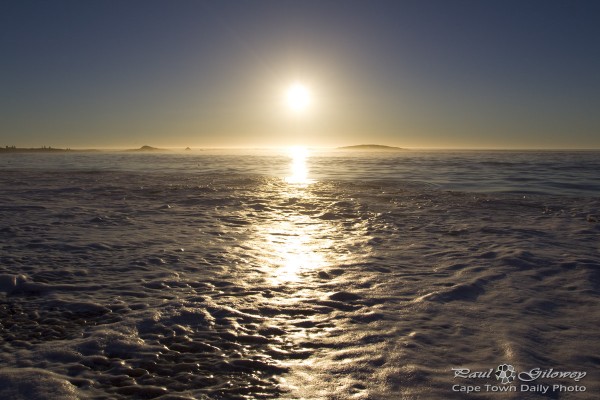 A sun on the horizon