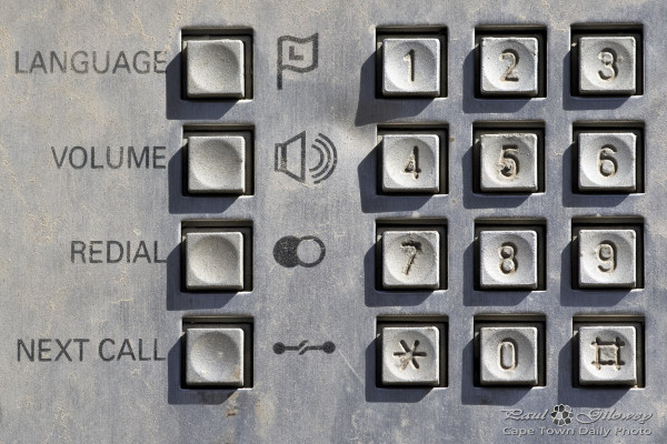 Public telephone buttons