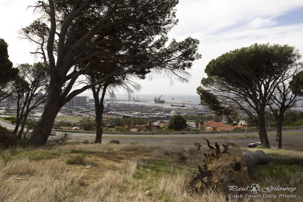 A distant Table Bay Harbour