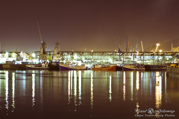 Fishing boats at night