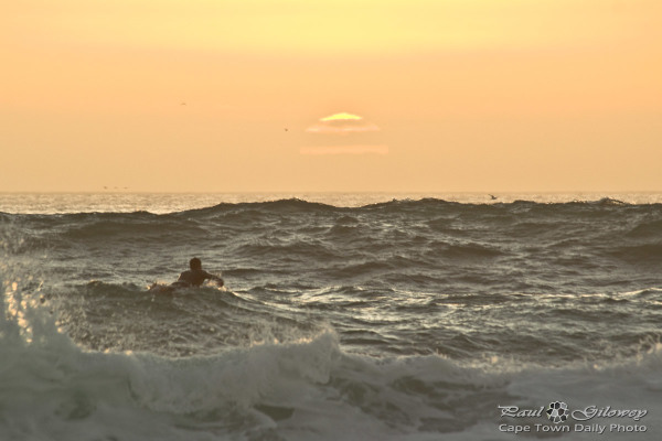 Paddling into the sunset