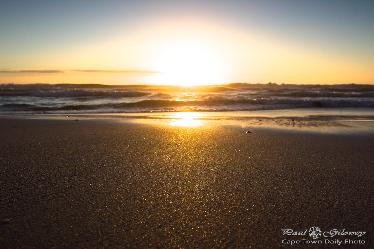 Sunset beach sand