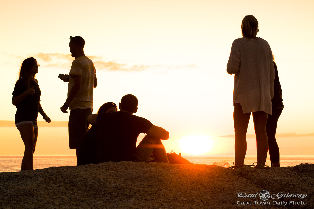 Friends At Sunset Cape Town Daily Photo